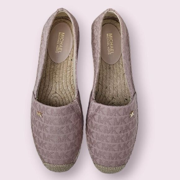 MICHAEL KORS Slip On Kendrick Espadrille Flats Size 7.5 Pink Rare NEW - Picture 8 of 8